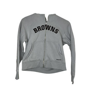 Reebok NFL Team Apparel Cleveland Browns Youth Full Zip Hoodie Sweatshirt